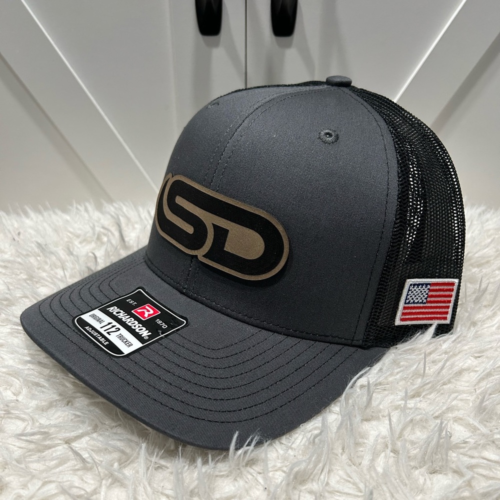 Laser engraved SDFC Richardson 112 Trucker Hat.